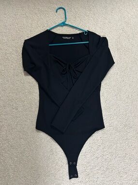 Abercrombie Long Sleeve Tie-Front Bodysuit